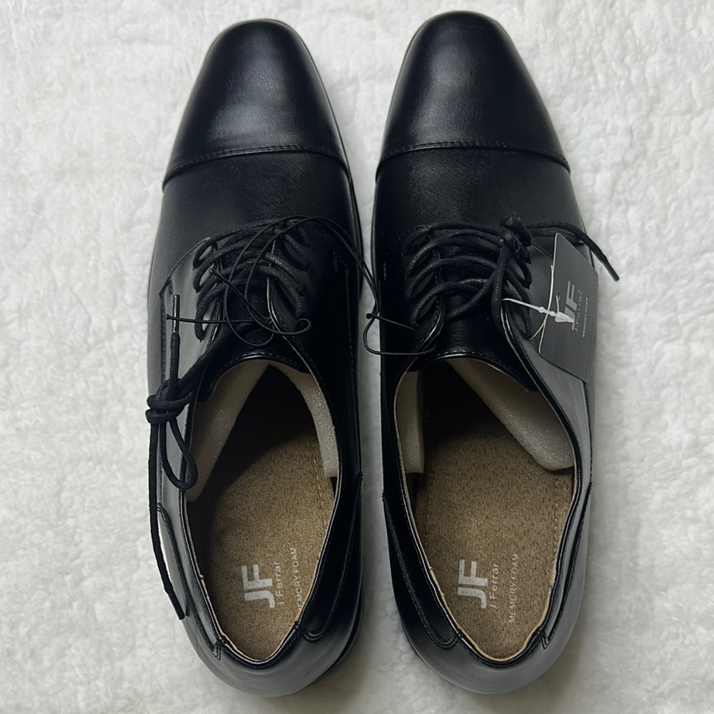 jf j.ferrar NWT-Black Oxfords Polished Leather Formal - Picture 7 of 9